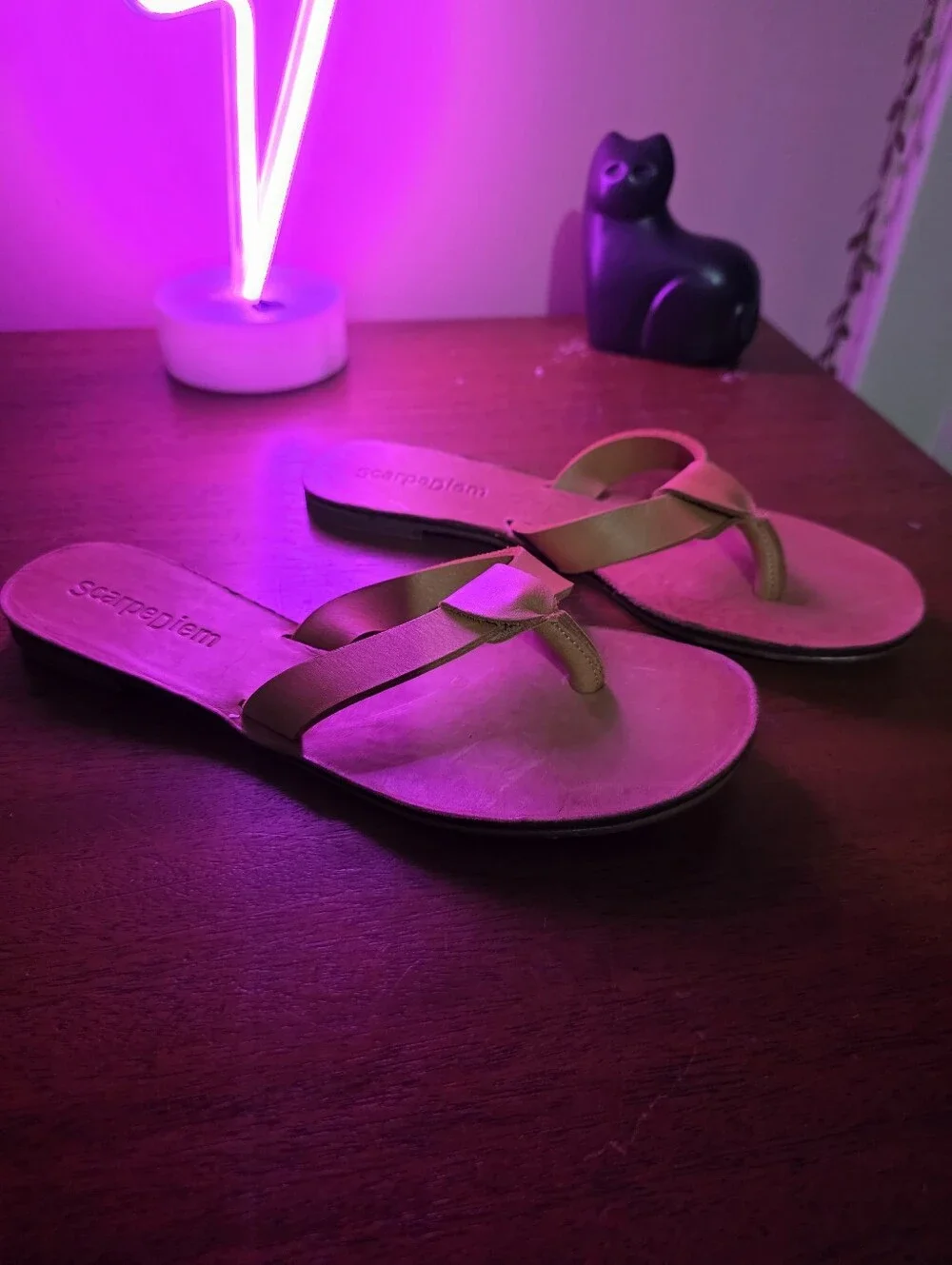 Women’s Knotted Leather Slide Sandals — Tan By ScarpeDiem